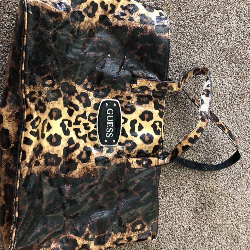 Guess leopard tote